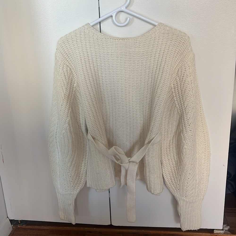 SEA NEW YORK chunky soft knit sweater with detachable belt